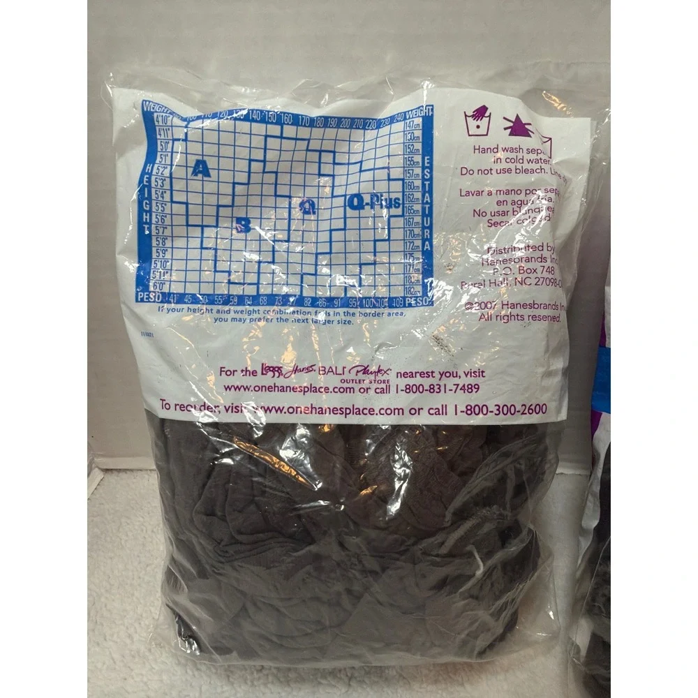VTG L'eggs Pantyhose Size Q Black Mist 8 Pairs Silken Mist Control Top Sheer Toe